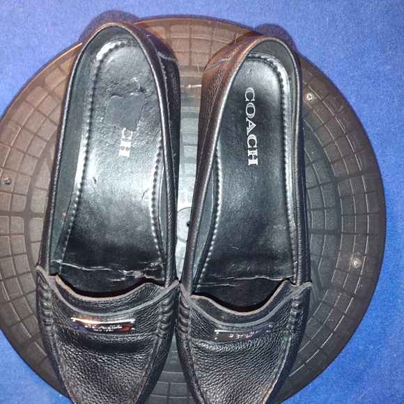 Coach New York Black Pebbled Leather Loafers Sz. 9B-US, 39-EU - Picture 6 of 8